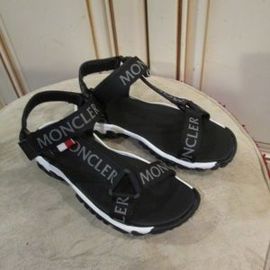 new MONCLER girls black scrappy sandals "Sunset SandalSz 32/13.5...made in ITALY